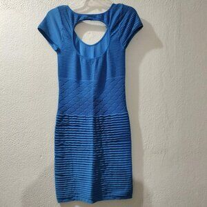 bebe p/s dress bodycon blue royal mini dress